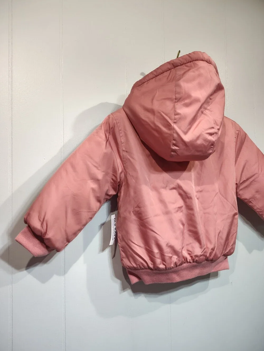 Old Navy Pink‎ Bomber Jacket Coat 3T Toddler Girl NWT 3 Pocket Style